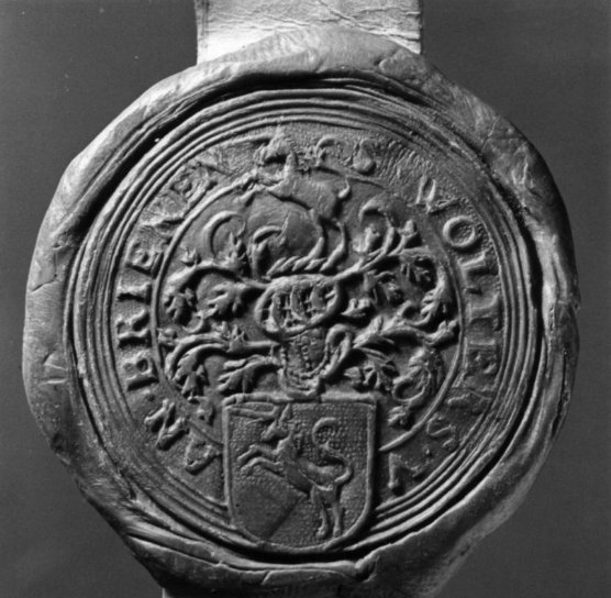 De eenhoorn op een zegel Wolter van Brienen - 1616.